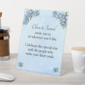 No Seating Chart 2 - Wedding Blue Peony - Sockelschild (In SItu)