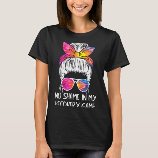 No Shame In My Recovery Game Sobriety Aa Na Anni T-Shirt (Vorderseite)