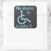 "No Shame in Scootin" Aufkleber für Behindertenpre (Tasche)