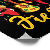 No Siesta Let's Fiesta Mexican Maracas Sombrero Poster (Ecke)