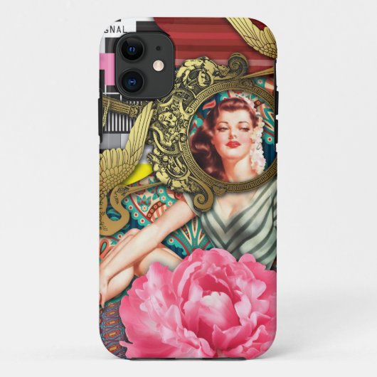 No-Signal - Cheeky Lady Digital Collage Case-Mate iPhone Hülle (Rückseite)