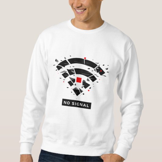 No Signal T-Shirt – Abstract Digital Disconnection Sweatshirt (Vorderseite)
