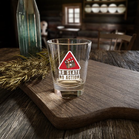 No Slate No Action - Funny Camera Team Schnapsglas