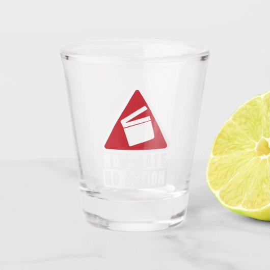 No Slate No Action - Funny Camera Team Schnapsglas (Vorderseite)