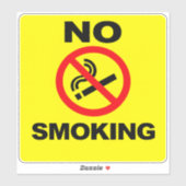 No Smoking Custom-Cut Vinyl Sticker (Blatt)