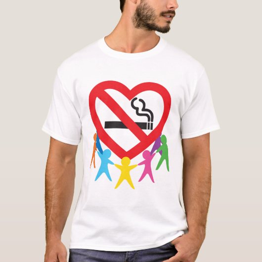 No-smoking heart T T-Shirt (Vorderseite)
