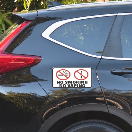 No Smoking No Vaping Sign - Public Health Awarenes Aufkleber (Auto Seite)