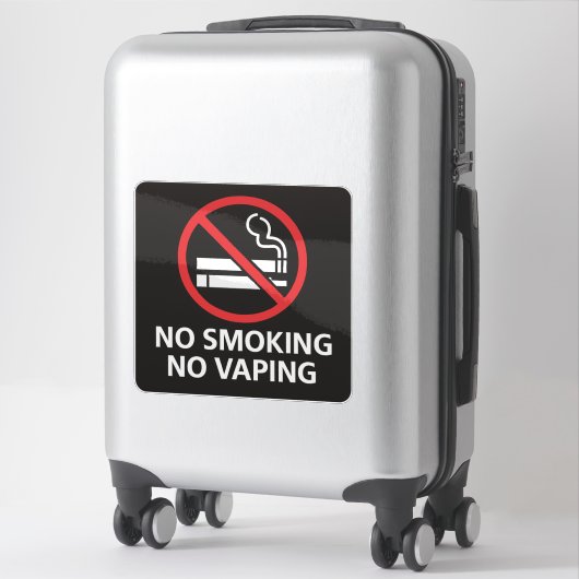 No Smoking No Vaping Sign - Public Health Awarenes Aufkleber (Koffer)