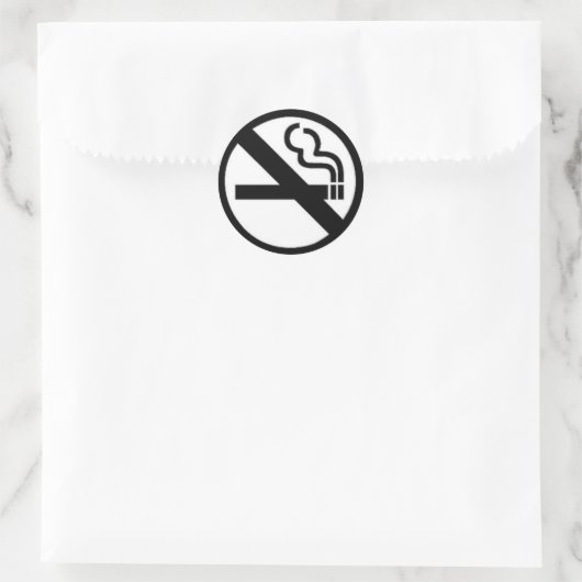 NO SmOking Runder Aufkleber (Tasche)