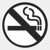 NO SmOking Runder Aufkleber (Vorderseite)