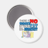 No Snooze Cat Bed Magnet (Vorderseite/Rückseite)