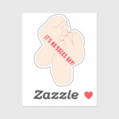 No Socks Day Feet Aufkleber (Blatt)