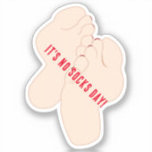No Socks Day Feet Aufkleber (Vorderseite)