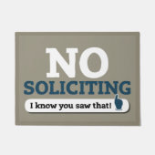 "No Soliciting" Door Mat - Beige Fußmatte (Vorderseite)