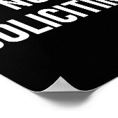 No Soliciting, Funny, Jokes, Sarcastic  Poster (Ecke)