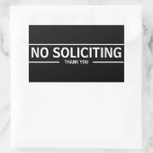 NO SOLICITING RECHTECKIGER AUFKLEBER (Tasche)