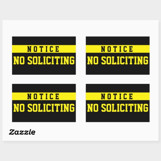 No Soliciting [Seal] Rechteckiger Aufkleber (Blatt)
