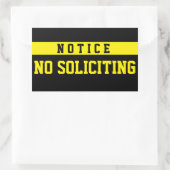 No Soliciting [Seal] Rechteckiger Aufkleber (Tasche)