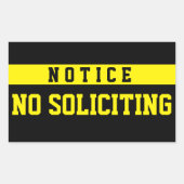 No Soliciting [Seal] Rechteckiger Aufkleber (Vorderseite)