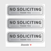No Soliction Sign Pack 3 Aufkleber (Blatt)