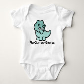 No-Sorrow-Saurus Dino Cuteness Baby Strampler (Vorderseite)