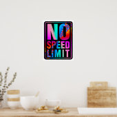 No Speed Limit (1) mit Fraktal Art Poster (Küche)