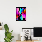 No Speed Limit (1) mit Fraktal Art Poster (Heimbüro)
