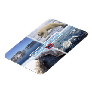 NO Spitsbergen - Svalbard - Fjord - Polar Bear - Magnet