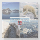 NO Spitzbergen - Svalbard - Fjord - Polarbär - Steinuntersetzer (Vorderseite)