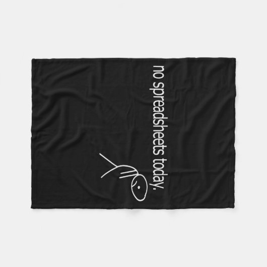 No Spreadsheets Today Accounting Spreadsheets Acco Fleecedecke (Vorderseite (Horizontal))