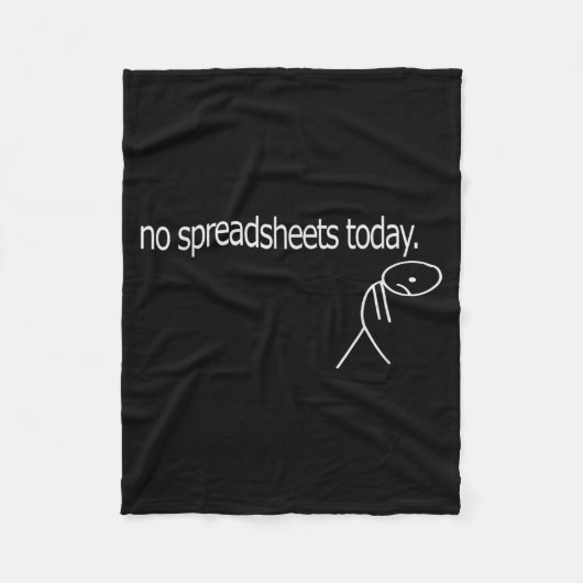 No Spreadsheets Today Accounting Spreadsheets Acco Fleecedecke (Vorderseite)