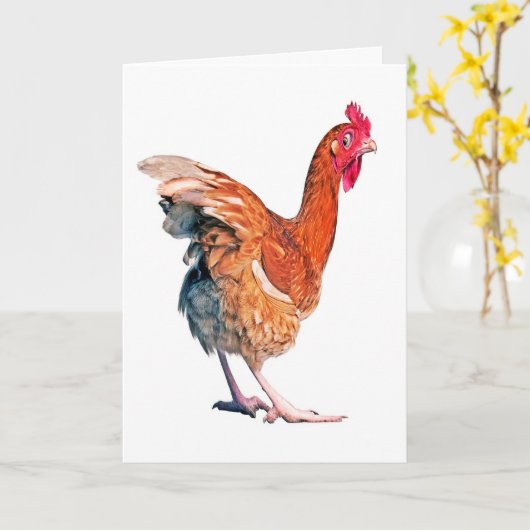 No Spring Chicken Birthday Card Karte (Gelbe Blume)