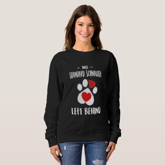 No Standard Schnauzer Left Behind Dog Walker Sweatshirt (Vorne ganz)