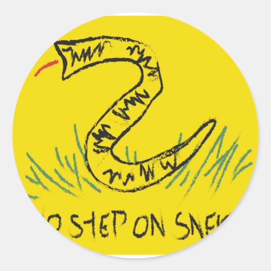 No Step On Snek Gadsden Flag Runder Aufkleber (Vorderseite)