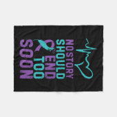 No Story Should End Too Soon Premium  Fleecedecke (Vorderseite (Horizontal))