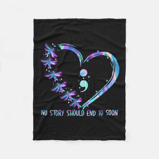 No Story Should End Too Soon Suicide Prevention Aw Fleecedecke (Vorderseite)