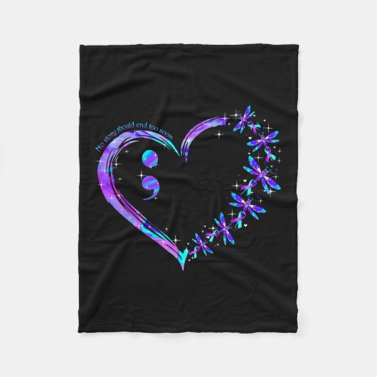 No Story Should end Too Soon Suicide Prevention Aw Fleecedecke (Vorderseite)