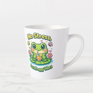 No Stress Frog | Süßes entspannendes Cartoon-Frosc Milchtasse