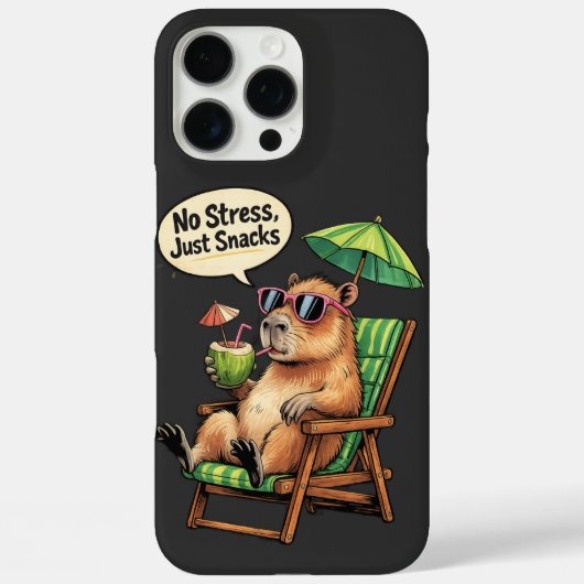 No Stress, Just Snacks – Cute Capybara Summer Vaca Case-Mate iPhone Hülle (Rückseite)