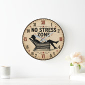 No Stress Zone  Große Wanduhr (Zuhause)