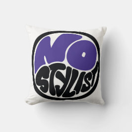 NO STYLIST double purp emblem Throw Pillow Kissen