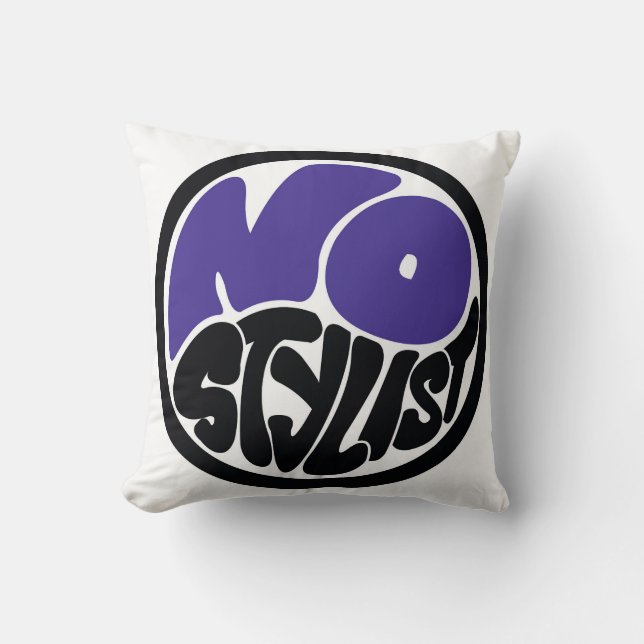 NO STYLIST double purp emblem Throw Pillow Kissen (Vorderseite)