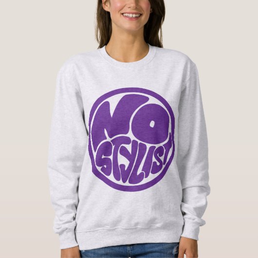 NO STYLIST single purp emblem T-Shirt Sweatshirt (Vorderseite)
