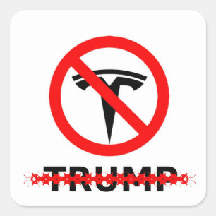 NO "T" QUADRATISCHER AUFKLEBER