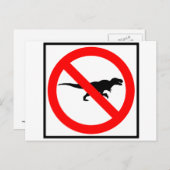 No T-Rexes Highway Sign Dinosaur Postkarte (Vorne/Hinten)