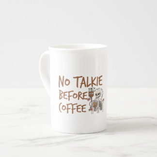 No Talkie Before Coffee funny cat lover gift Porzellantasse
