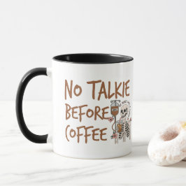 No Talkie Before Coffee funny cat lover gift Tasse