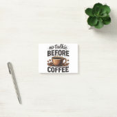 No Talkie Before Coffee – Funny Retro Coffee Lover Post-it Klebezettel (Büro)