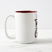 No Talkie Before Coffee T-Shirt Zweifarbige Tasse (Links)