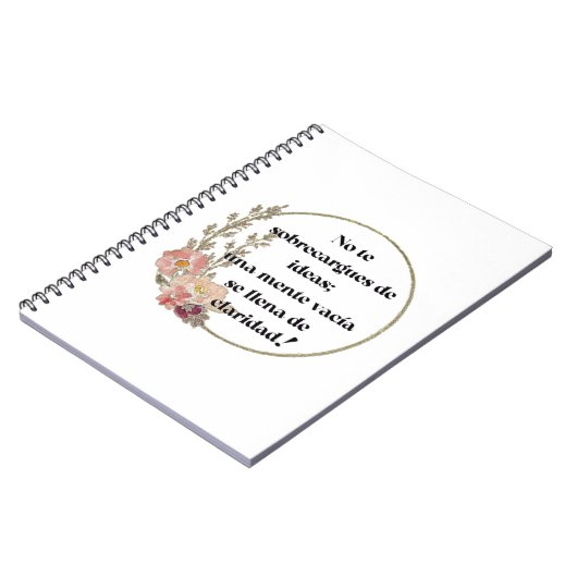 No te sobrecargues de ideas notizblock (Linke Seite)